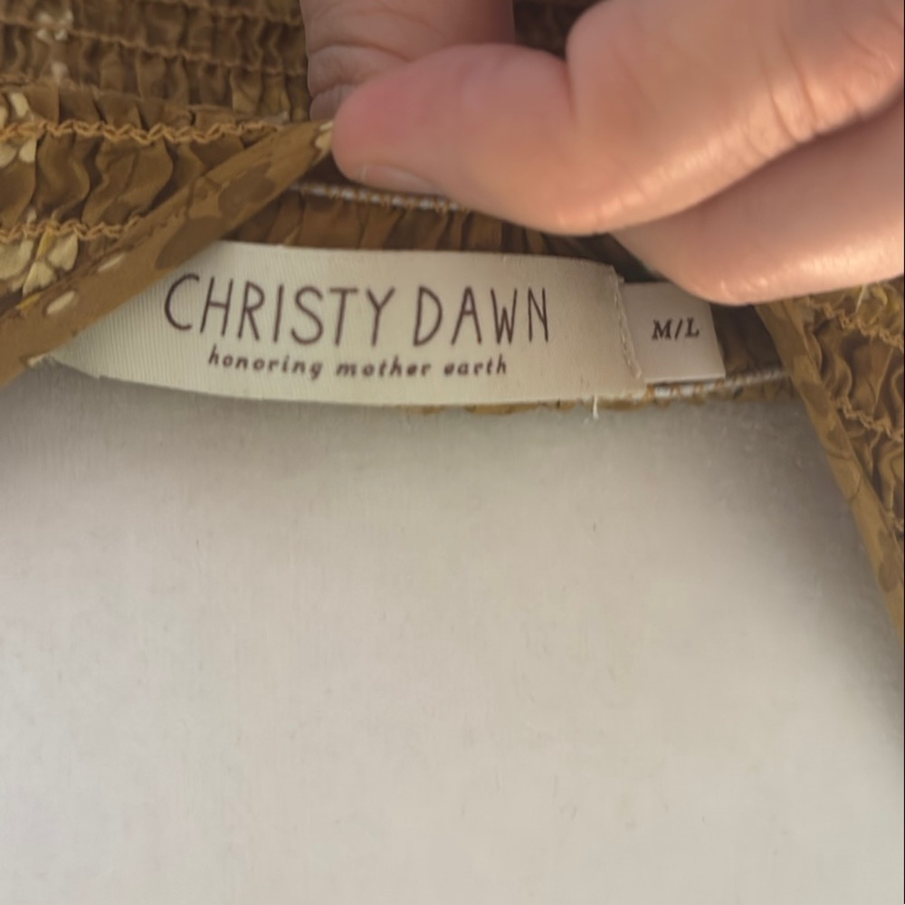 Christy Dawn the Basil  Dress in Goldenrod - Picture 5 of 7